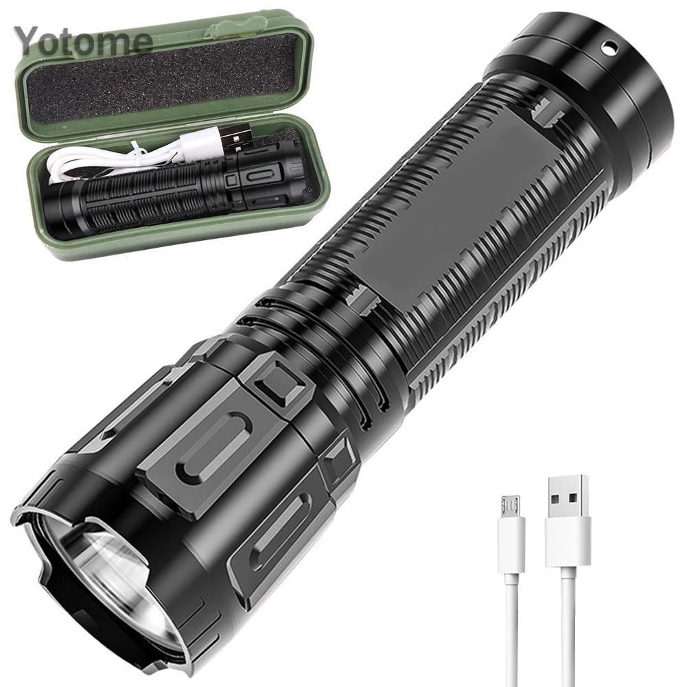 Đèn Pin led ipx4 3 Chế Độ Kèm Sạc usb Tiện Dụng Mang Theo Leo Núi / Cắm Trại