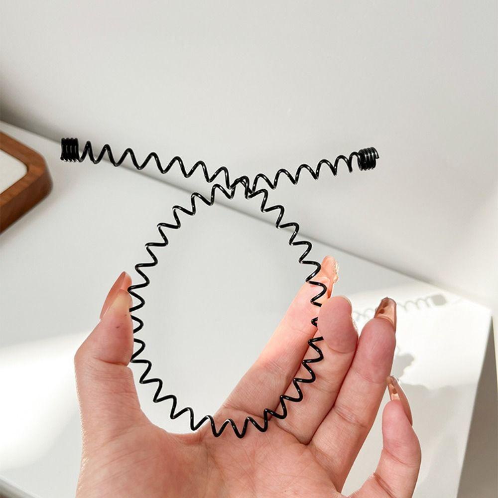 Jeromy Băng Đô Hình Gợn Sóng Hai Lớp Bằng Kim Loại Mỏng Co Giãn Phong Cách Hàn Quốc Cho Nam