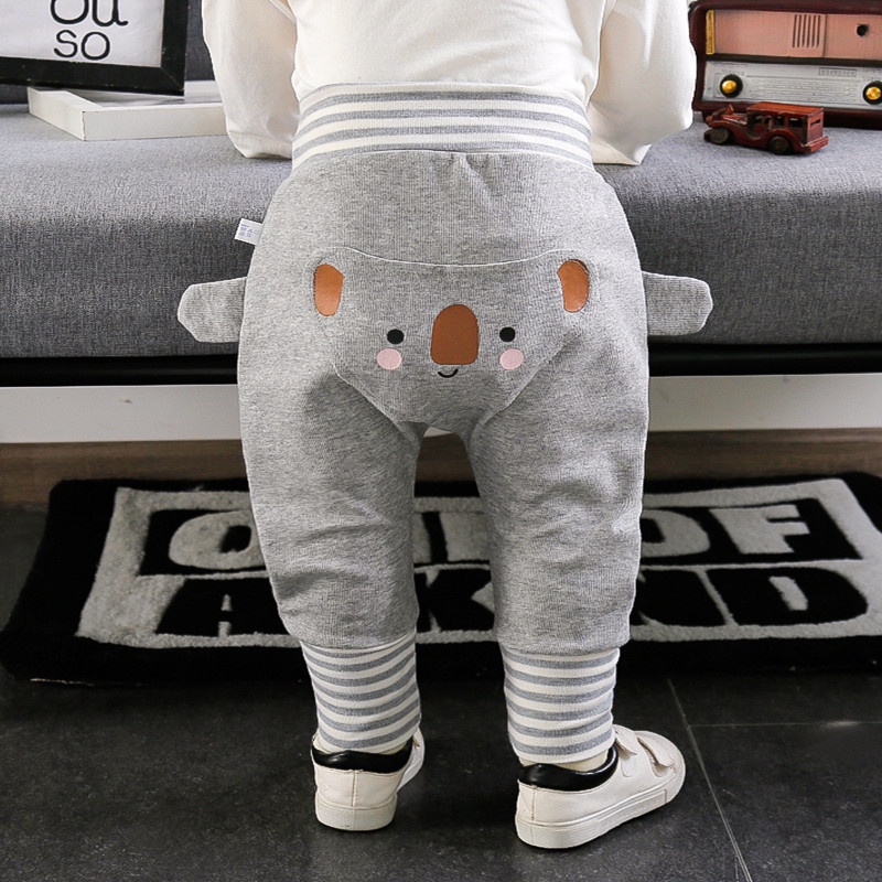 Quần pp Lưng Cao Bảo Vệ Bụng Phong Cách Thu Đông Cho Bé Trai Bé Gái