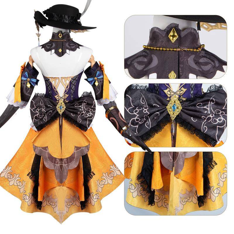 Genshin Impact Navia Cosplay Costume Cos Suit Anime Game Bộ Đồ Nữ Trang Phục Trơn Bộ Cosplay Costume Cosplay