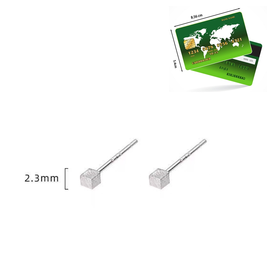 1 Đôi Bông Tai Hình Vuông mini Thời Trang Dành Cho Nữ
