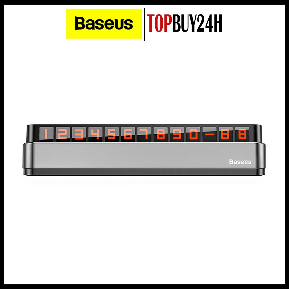 Bảng số điện thoại Baseus dạ quang dùng khi đỗ xe tạm thời_TOPBUY24HMall