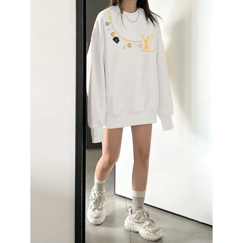 Áo hoodie Tay Dài Cổ Tròn Thời Trang Mùa Thu Mới 2023 Cho Nam Và Nữ