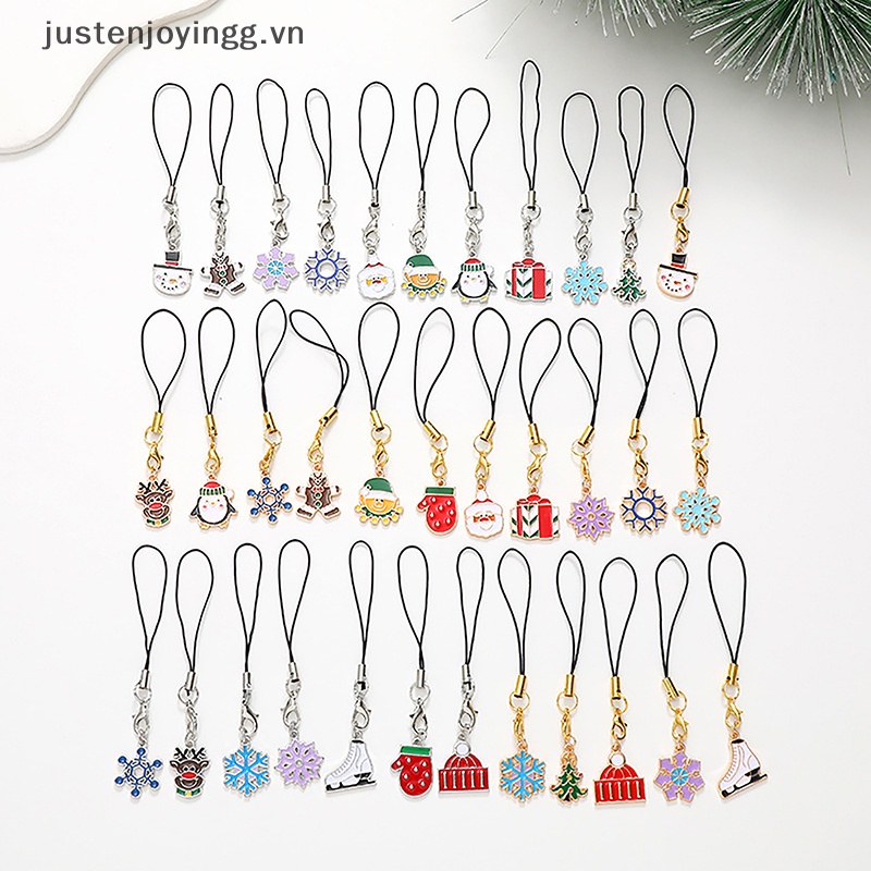 / / Quà Tặng Giáng Sinh / / Móc Khóa Hình Ông Già Noel Hoạt Hình Bằng Kim Loại Chống Thất Lạc Cho Điện Thoại