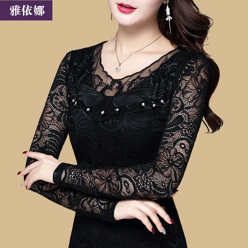 Áo Ren Lưới Dáng Ôm Phong Cách Hàn Quốc Thời Trang Xuân Thu Hàng Mới