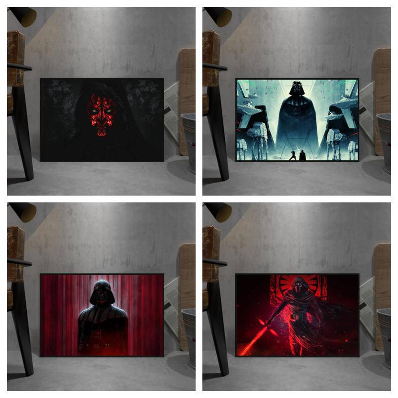 Tranh Treo Tường Vải canvas In Hình Phim star wars Trang Trí Nhà Cửa