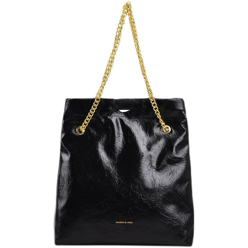 Túi Xách Da pu Cỡ Lớn Phối Dây Xích Thời Trang 2023 Cho Nữ