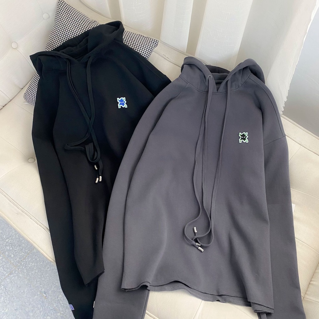 T10X niche fashion brand ADER embroidery monster hooded sweater men's and women's Korean style loose fashion simple hoodie