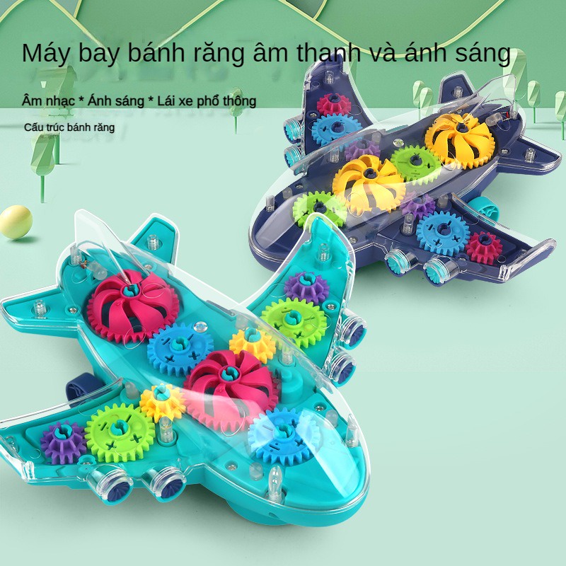 Máy Bay Đồ Chơi Có Nhạc Và Đèn Trong Suốt Cho Bé