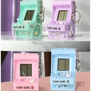 Máy Chơi Game Mini Cầm Tay Có Móc Khóa Cho Bé Đồ Chơi Loại Xếp Hình Kiểu Dáng Dễ Thương