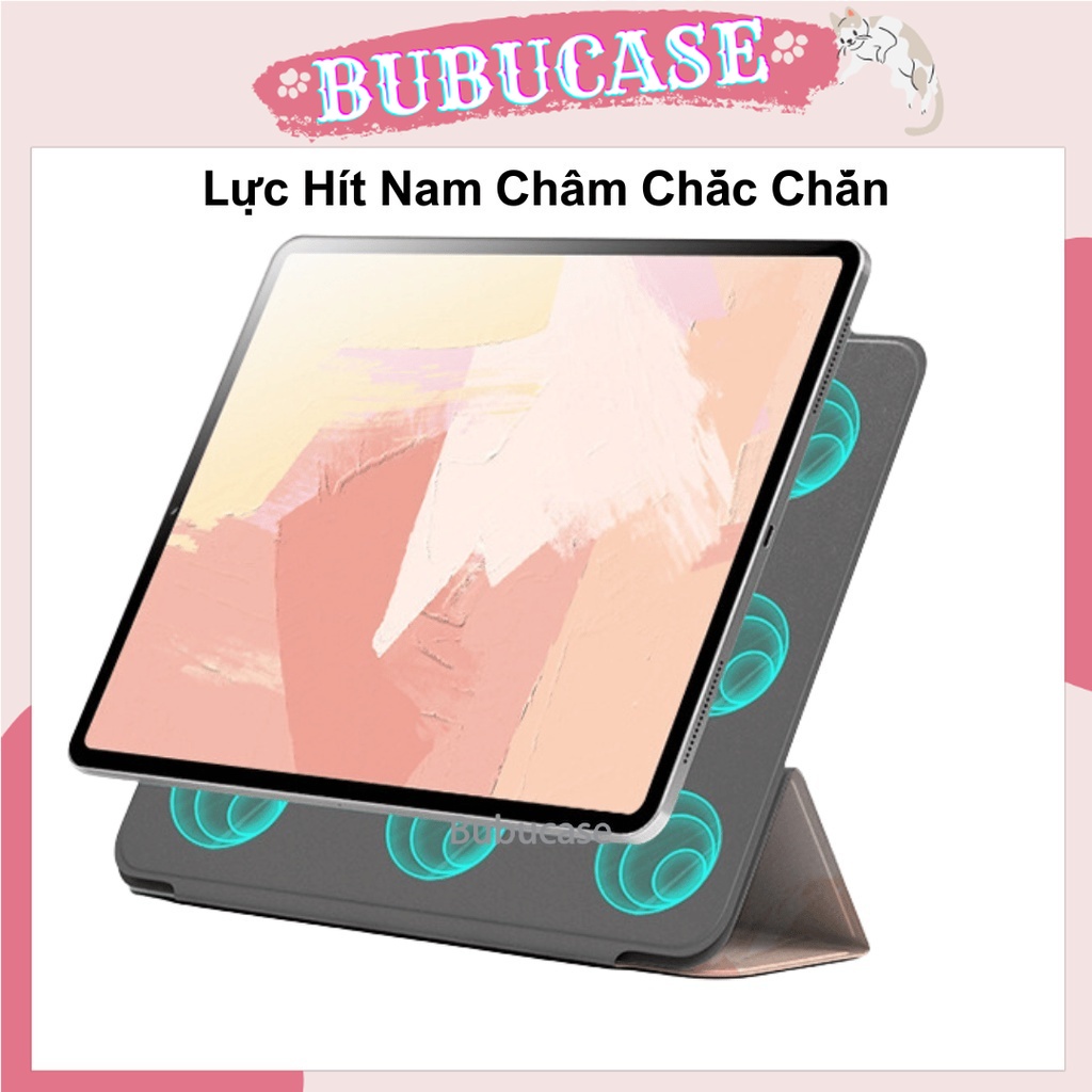 Bao Da Ipad Nam Châm Từ Tính Tháo Rời Cho Ipad Pro 11/ Air 4/ Air 5/ Gen 10 - Lực Hút Mạnh Mẽ Thiết Kế Có Gài Và Khe Bút