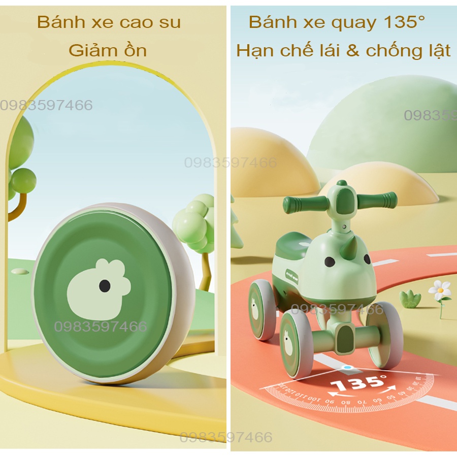 Xe chòi chân cho bé, CÓ ĐÈN NHẠC, TỪ 1-5 TUỔI, XE LẮC CHO BÉ, Obama Baby