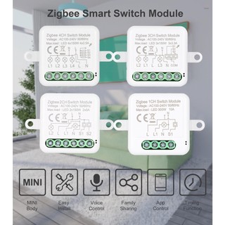 Mini Zigbee Smart Switch Relay Module - Compatible with Alexa and Google Home