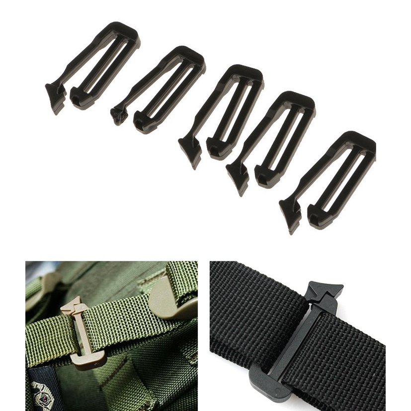 Bộ 10 Kẹp Khóa Dây Balo / Thắt Lưng / Dây Đai Balo