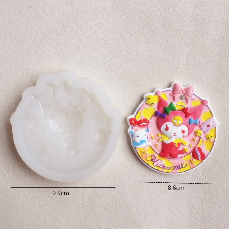 Khuôn Làm Mặt Dây Chuyền Hình Búp Bê Hoạt Hình Bằng silicone