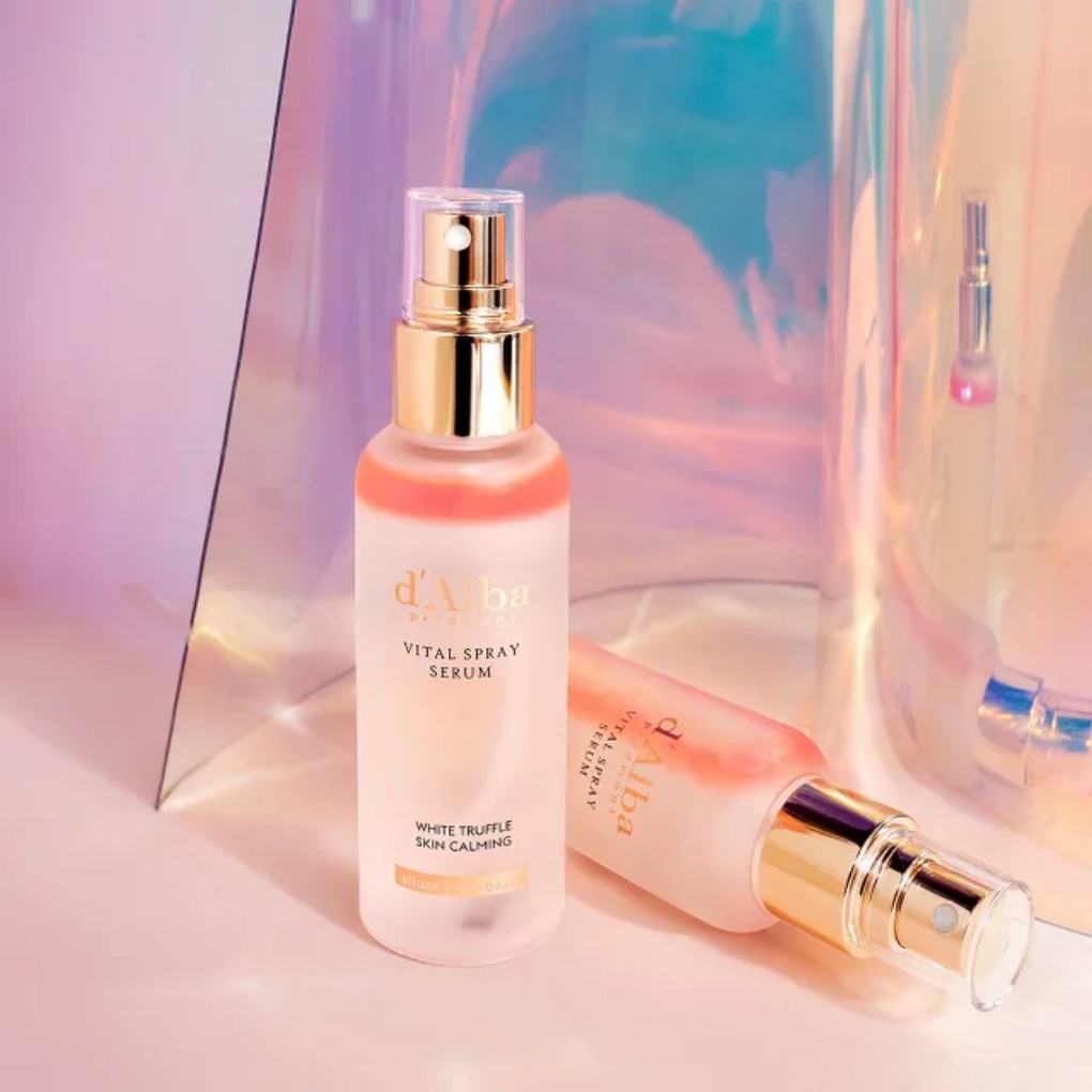 Serum dạng xịt khoáng d'Alba căng bóng da thuần chay