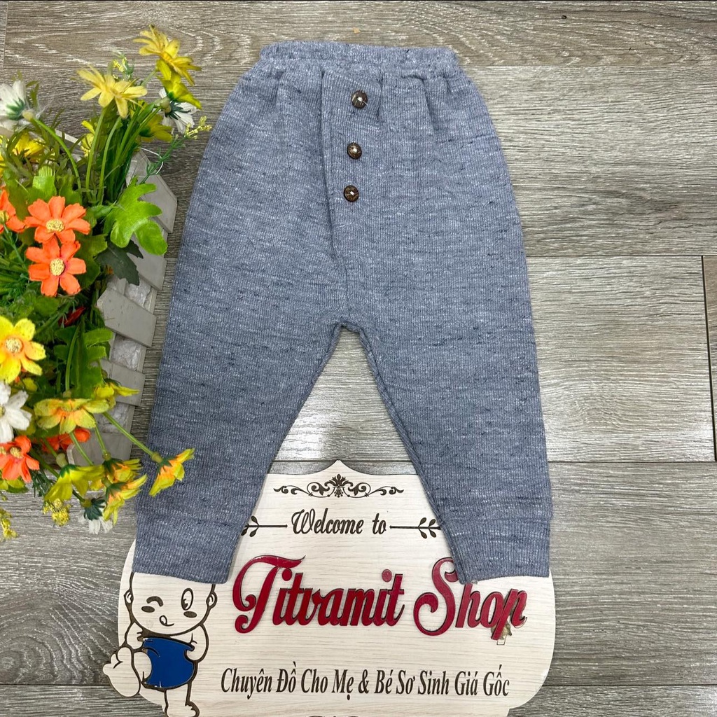 Quần dài nỉ len mặc thu đông cho bé trai, bé gái