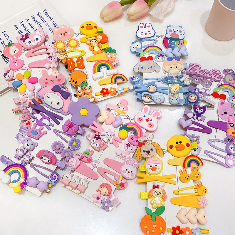 Bộ 14 Kẹp Tóc Xinh Xắn Dành Cho Bé Gái