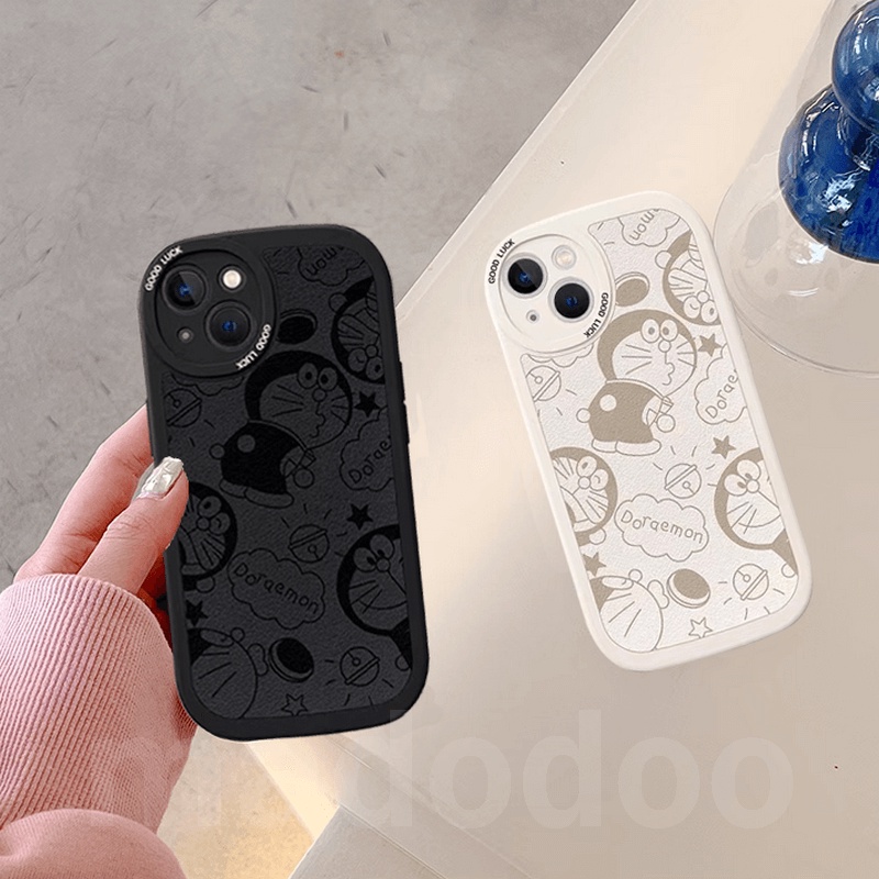 Doraemon Couple Casing Redmi 12C A1 A2 10 10C 10A 9A 9C 9T Note 12 11 11S 10S 9S 9 Pro 8 7 2022 4G 5G Mi POCO X5 X3 NFC K20 14 13T 10T Cute Oval Cartoon Couple Phone Case Full Fine Hole Shockproof Soft Back Cover XPN 91
