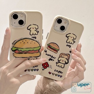 Dễ Thương Ốp Điện Thoại Mềm Mạ Điện Hình Hoa / hamburger Có Giá Đỡ Cho iphone xr 7 8 15 plus 11 15 13 12 14 pro max 7plus xs x max