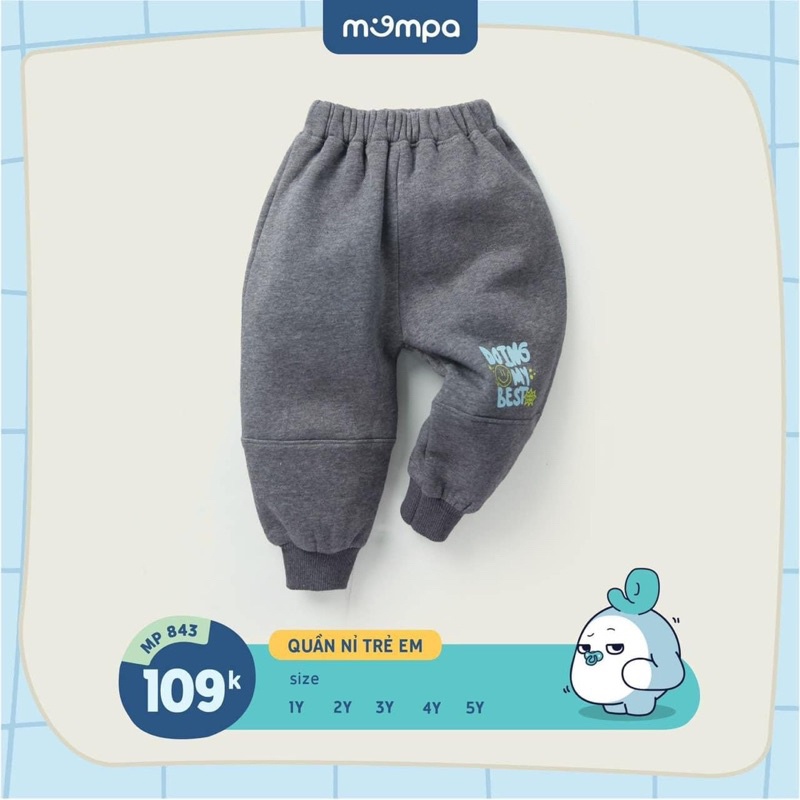 Bộ quần áo lẻ mompa thu đông cho bé dài tay