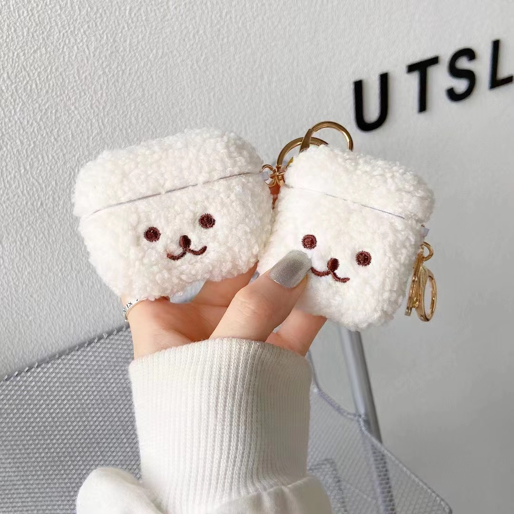 Dễ Thương Vỏ Bảo Vệ Hộp Sạc Tai Nghe Không Dây bluetooth Bằng Silicon Mềm Hình Chú Chó teddy Nhồi Bông Cho airpods pro 1 / 2 / 3 pro2