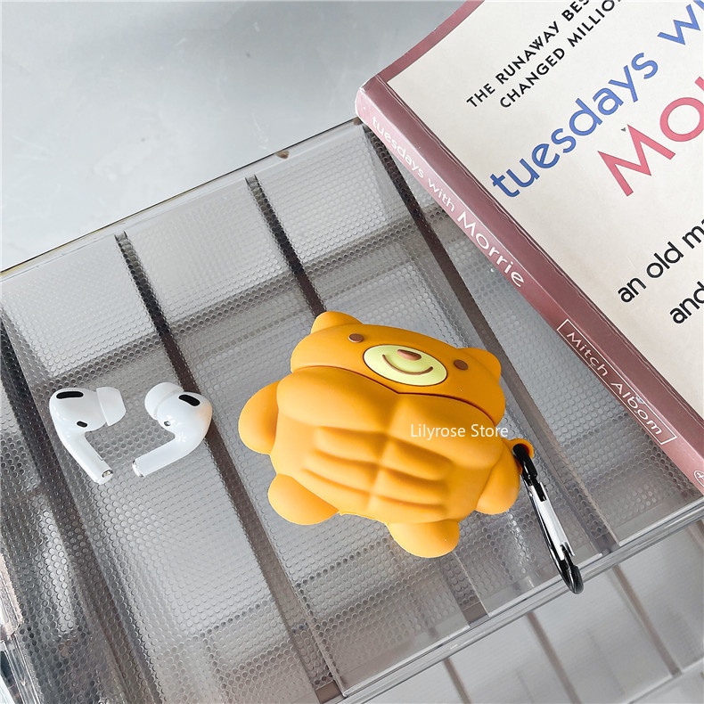 Ốp Vỏ Bảo Vệ Hộp Sạc Tai Nghe airpods 1 2 3 pro pro 2 Bằng Silicon Hình Sư Tử / Gấu Dễ Thương