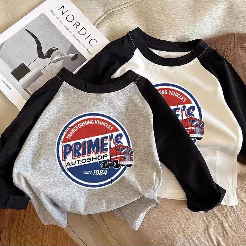 Áo Thun cotton Tay Dài In Họa Tiết Thời Trang Xuân Thu 2022 Mới Cho Bé