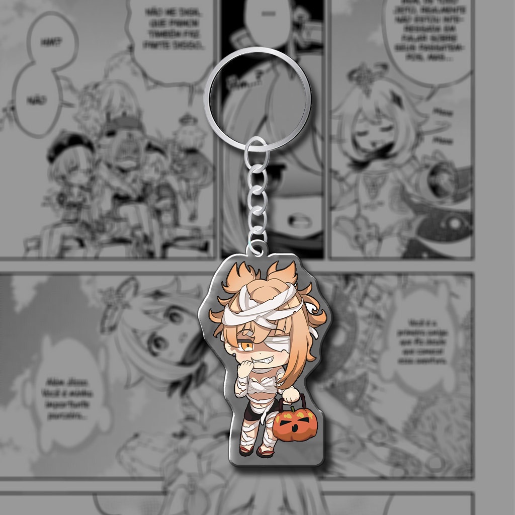 Móc khóa anime yoimiya Genshin impact mica in hình nhân vật trang trí túi xách balo làm quà