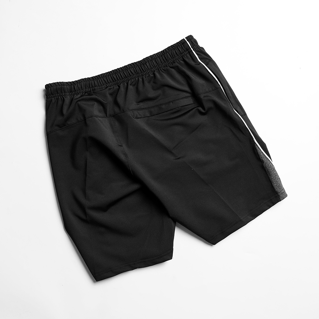 Quần Short Nam Thể Thao MIX G12 Gugostar, Vải Polyester Co Giãn 4 Chiều, Logo Thêu, 3 Túi Khóa Kéo