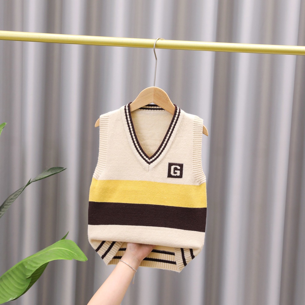 Áo sweater Không Tay Phong Cách Thời Trang Mới Cho Bé Trai