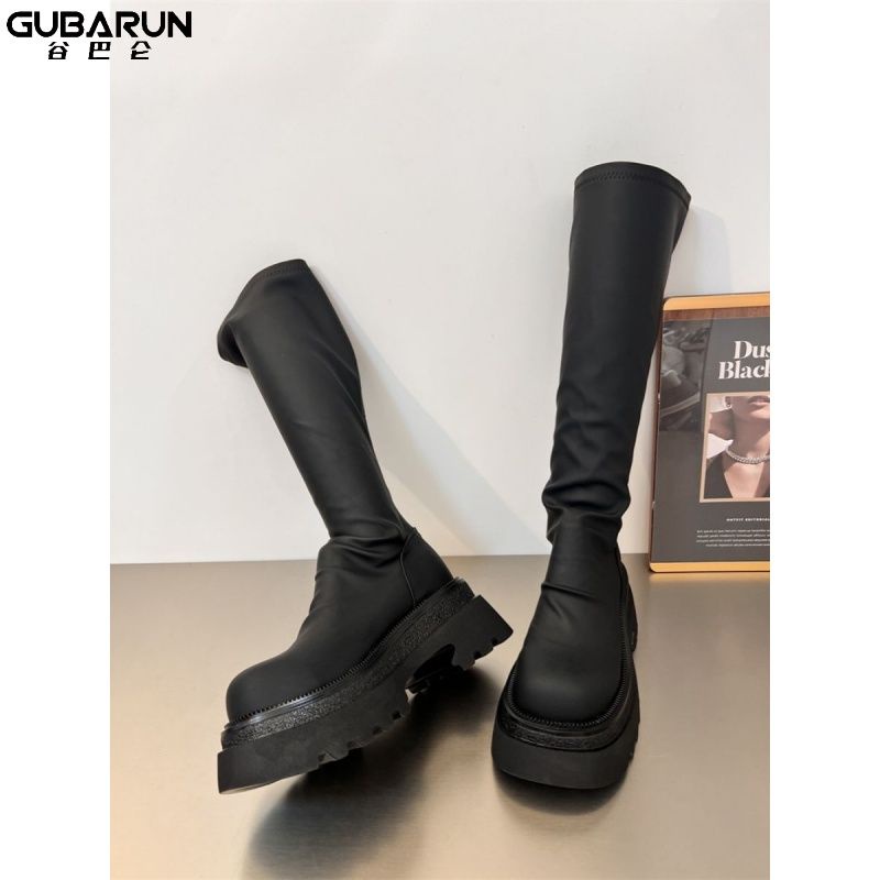 Giày Bốt Đế Xuồng Dày Co Giãn Thời Trang Thu Đông 2023