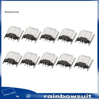 Set 10 đầu nối micro usb type b 180 độ dip 5pin female