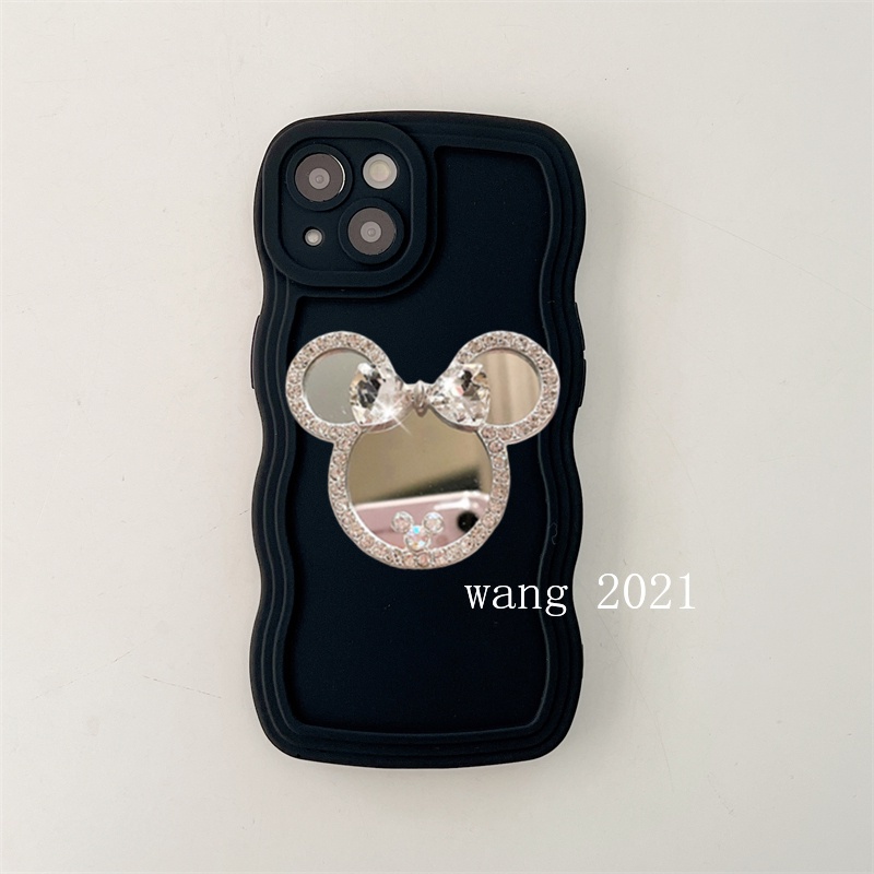 Ốp Điện Thoại Tpu Dẻo Gắn Gương Trang Điểm Đính Kim Cương Giả Hình Sóng Lớn Cho xiaomi13t xiaomi 13t pro 5g xiaomi13t pro 5g