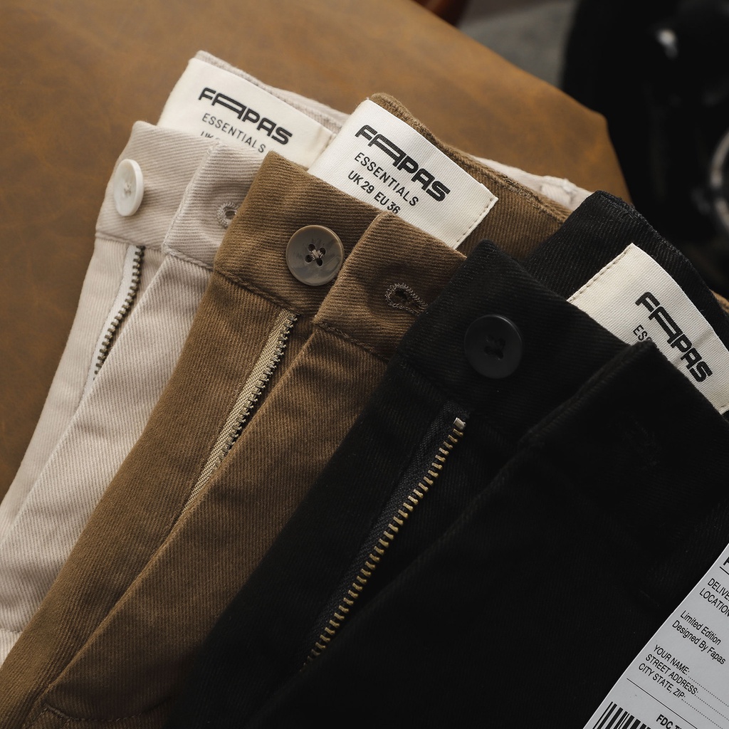 Quần Shorts Nam Vải Kaki Dày Dặn Form Relaxed FAPAS