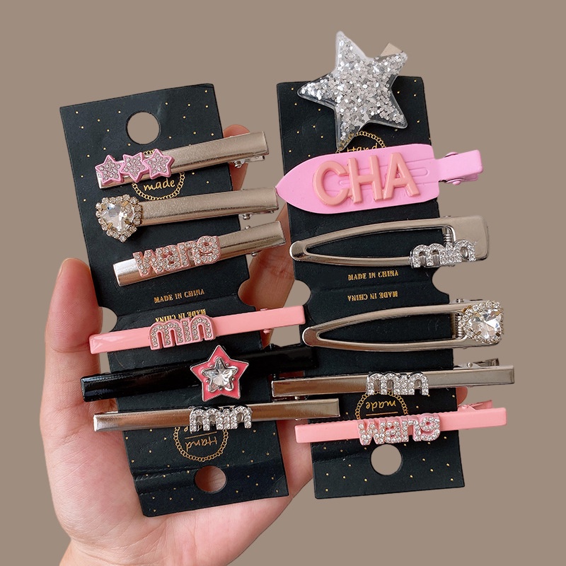 Set 12 Kẹp Tóc Kim Loại Hình Ngôi Sao Màu Bạc Thời Trang Hàn Quốc 2023