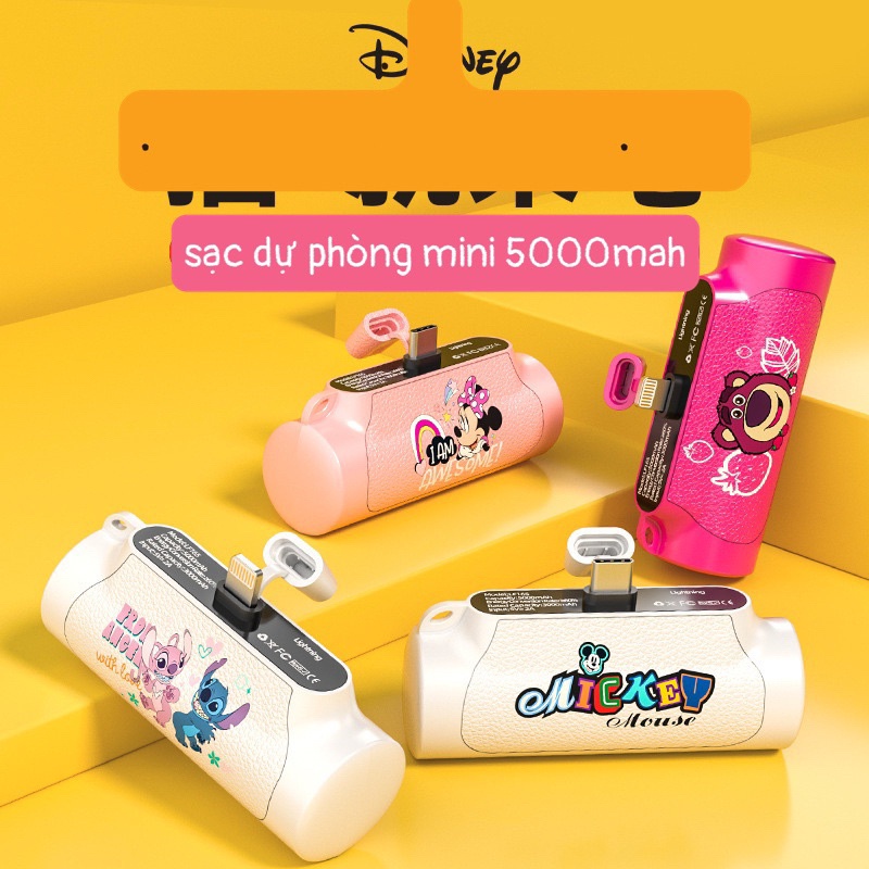 Sạc Dự Phòng Mini Gấu Dâu 5000mAh