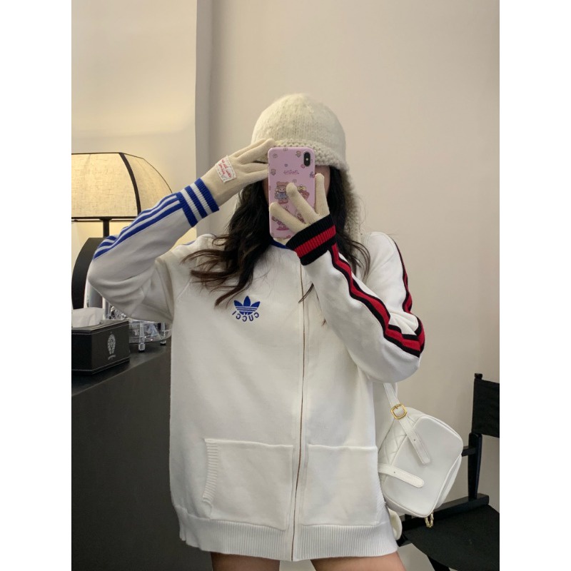 Áo Khoác sweater Dài Tay Phối Khóa Kéo Thời Trang Mùa Thu Mới 2023