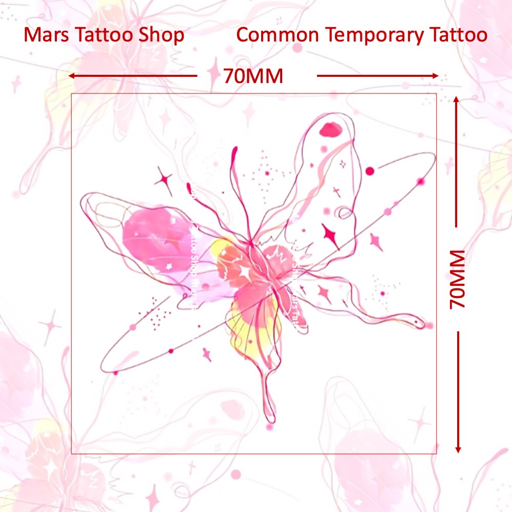 Hình Xăm Dán Tạm Thời Lâu Trôi Hình Bướm / Bướm cx001