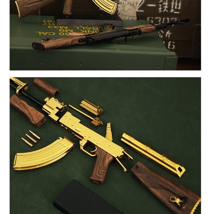 Xả hàng mô hình đồ chơi mini ak b41 47 tỷ lệ 1/3 csgo pubg free fire gtav - tunghondaGamer tặng kèm xe