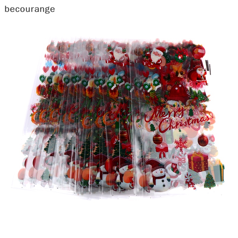 Bộ 50 Túi Đựng Bánh Kẹo Họa Tiết Giáng Sinh 2024