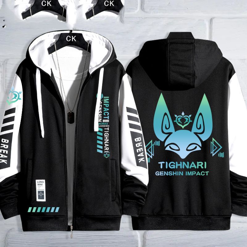 Chính Hãng Áo Khoác cardigan sweater Có Mũ Trùm In Hình anime xumi grass god cos Hai Chiều