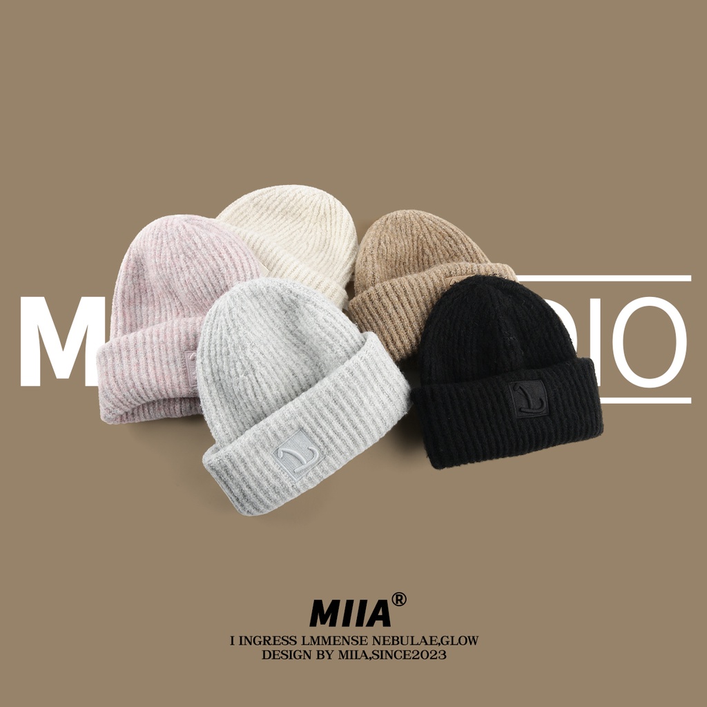 Mũ Len Dày Dặn Giữ Ấm Tai Thời Trang Thu Đông Dành Cho Nữ