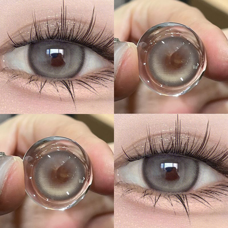 1 Cặp Kính Áp Tròng k4 Màu Xám 14.4mm