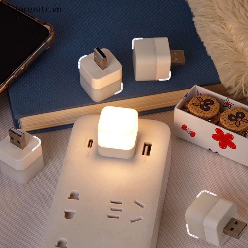 1 Đèn LED Mini Sạc USB Hình Tròn Bảo Vệ Mắt Dùng Khi Đọc Sách