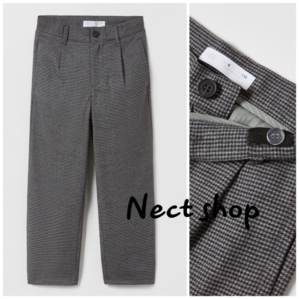 Quần dài bé trai 11-12 tuổi zara auth sale quần âu kẻ bé trai