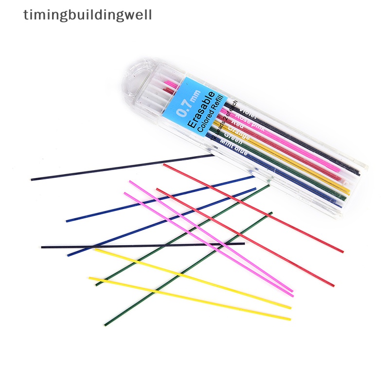 1 Hộp Ruột Bút Chì Bấm 0.7mm Nhiều Màu Sắc