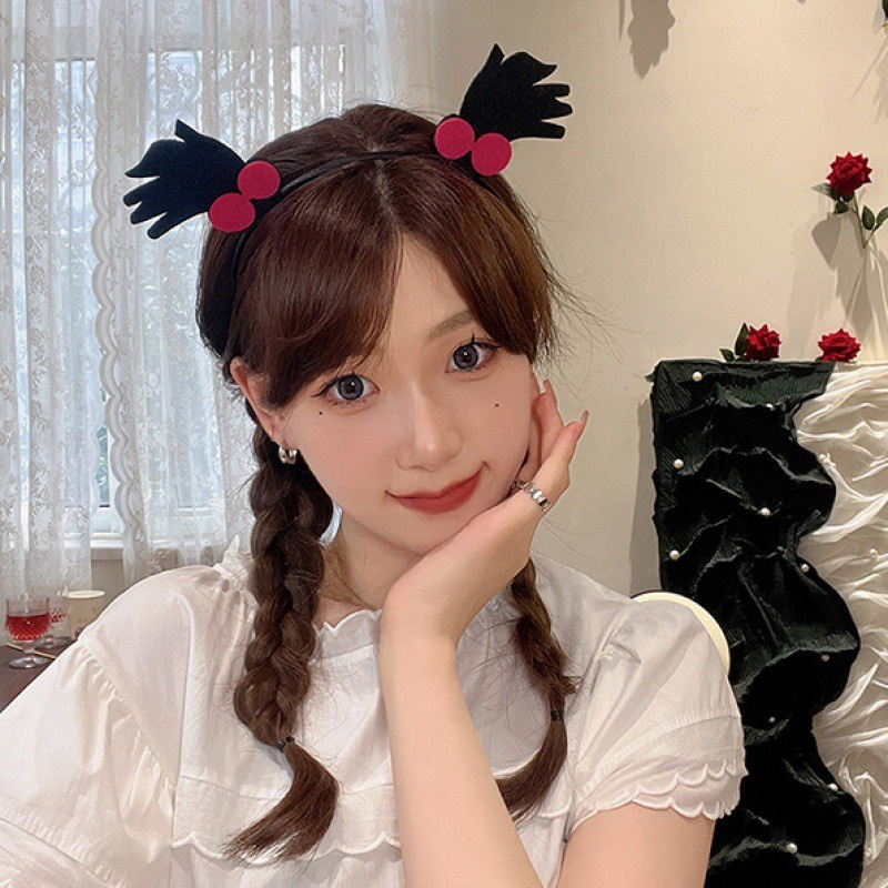 Băng Đô Cài Tóc Đính Nơ Họa Tiết Quả cherry Hoạt Hình Dễ Thương Cho Bé Gái