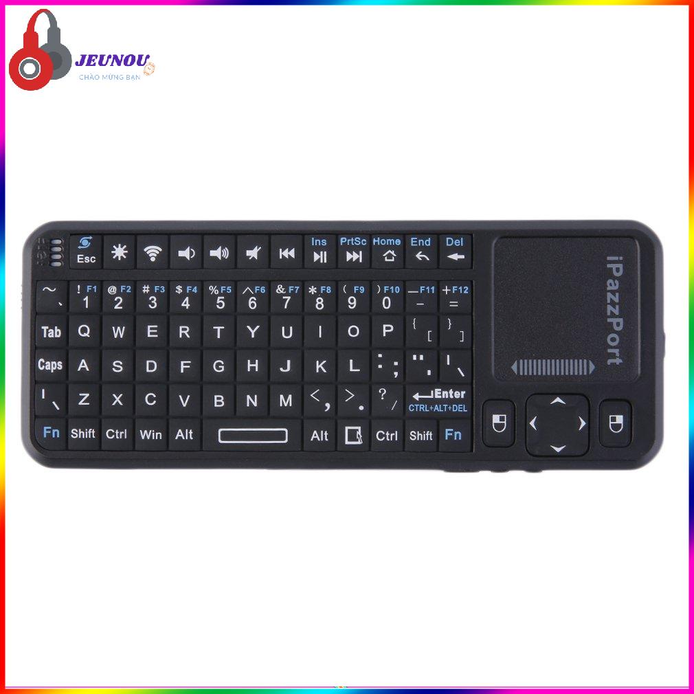 IPazzport 2.4G RF Wireless Handheld Keyboard Mouse Touchpad LED Backlight