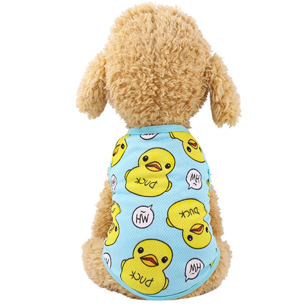 Áo Lưới Thoáng Khí Họa Tiết Vịt Hoạt Hình Dành Cho Thú Cưng